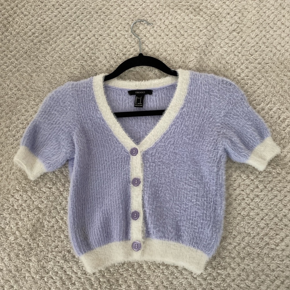 Fuzzy forever 21 never worn short sleeved cardigan